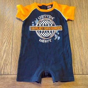 Harley Davidson baby shorts onesie Gettin Dirty